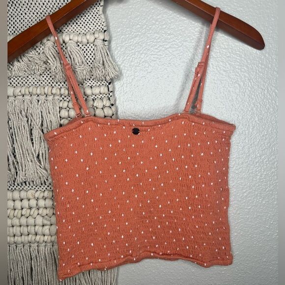Roxy Orange Polka Dot Top (Medium) - Picture 4 of 6